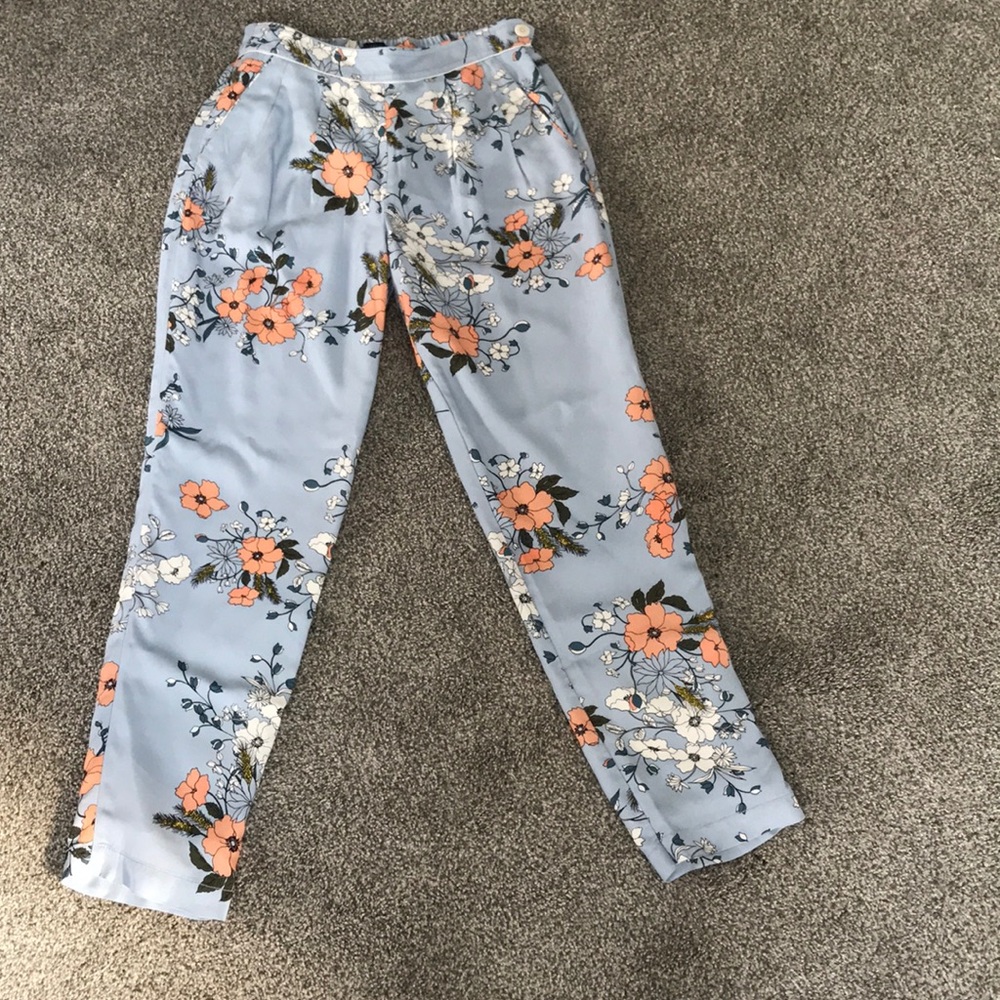 JCrew Silk Floral Pants